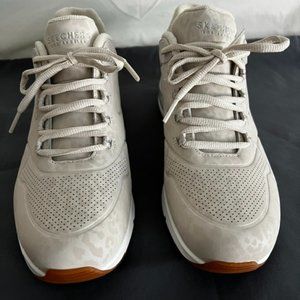 Sketchers LA Creme Leopard Air Cooled Memory Foam Sneakers